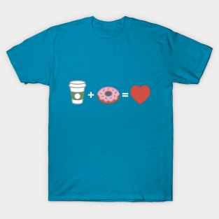 Cute Coffee and Donut Love T-Shirt